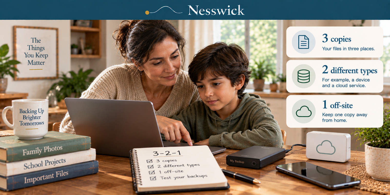 The 3-2-1 Backup Rule, Counted for a Household